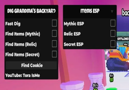 Dig Grandmas backyard scripts - no key