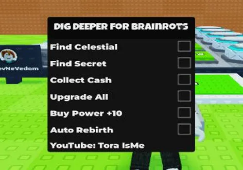 Dig Deeper for Brainrots scripts - NO KEY