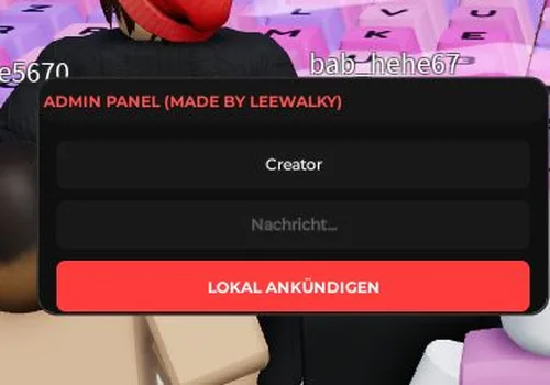 Leewalky admin panel (Fake Announce)