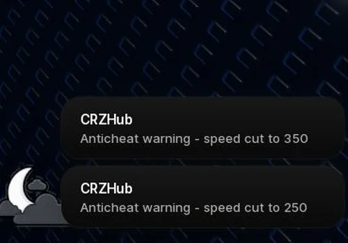 CRZHub anti-cheat bypass notification during a failed Auto Steal test