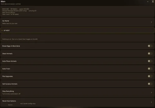 CloutHub menu in Break and Steal an Egg