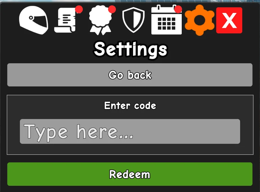Kukirin Life Codes menu with the code entry field and green Redeem button