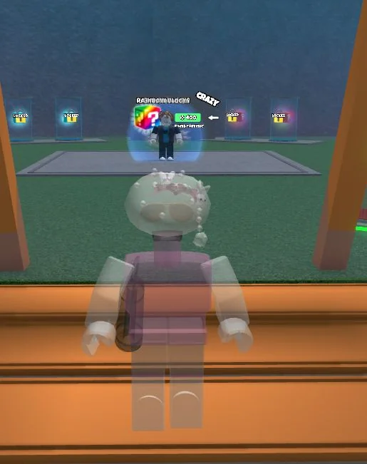 Our character appears transparent while facing the second account.